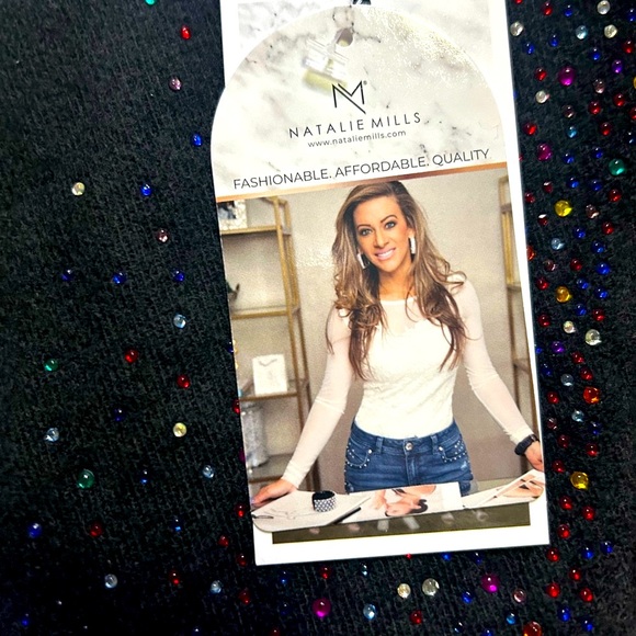 Lucia Scarf in Black by Natalie Mills - Picture 2 of 2